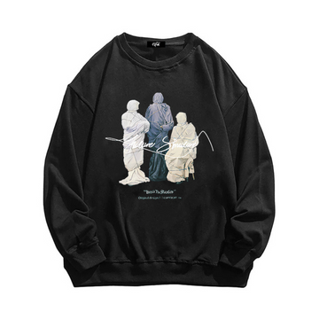 “European and American abstract character print niche” Sweatshirt