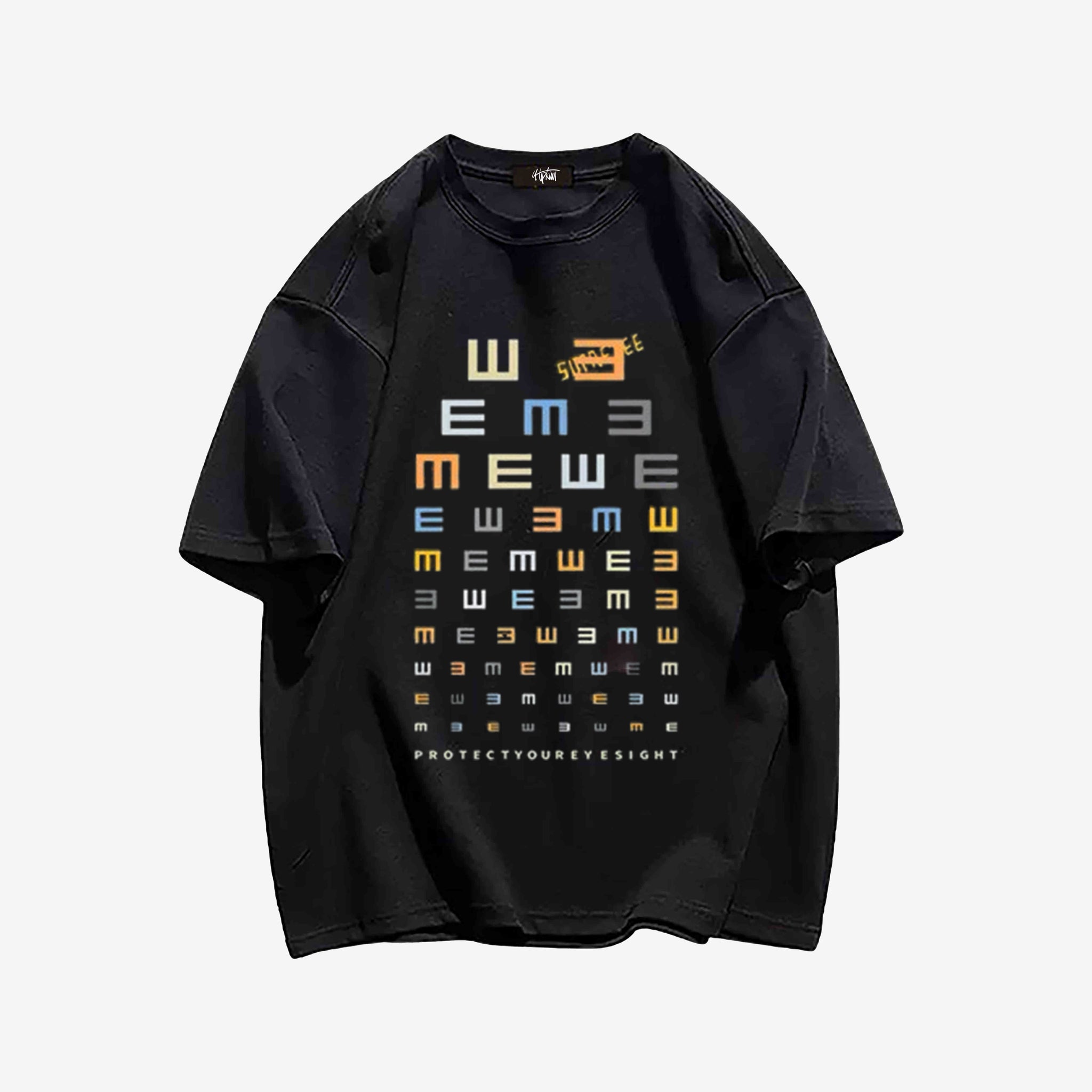 "Style trendy letter eye chart print" T-shirt