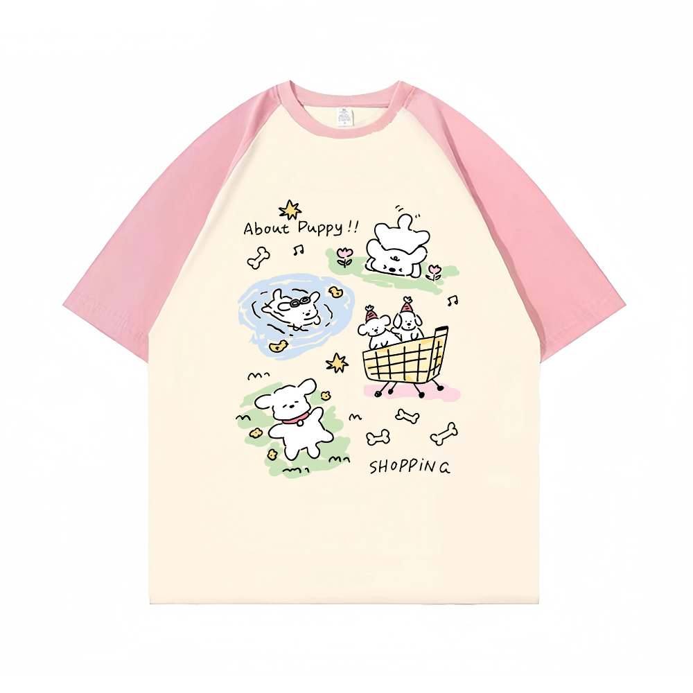 “Cartoon Cute And Multi-Action” T-shirt
