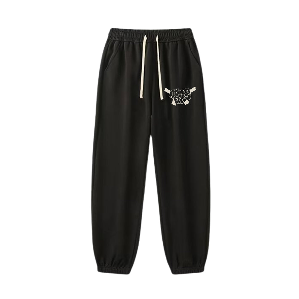 "Casual high street retro simple cartoon pistol letters" Sweatpants