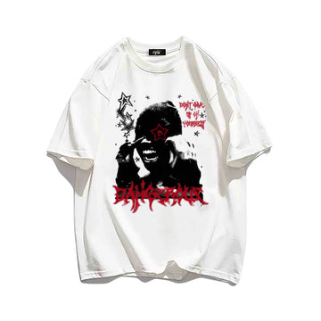 "High street casual retro characters shout cool dark" T-shirt