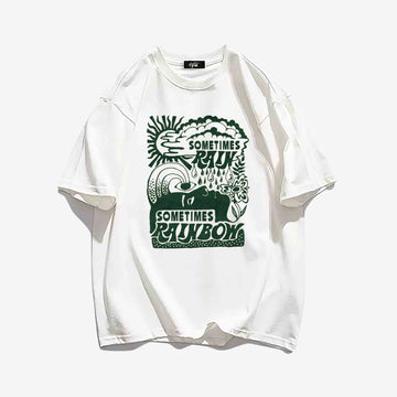 "Simple solid color unique design weather" T-shirt