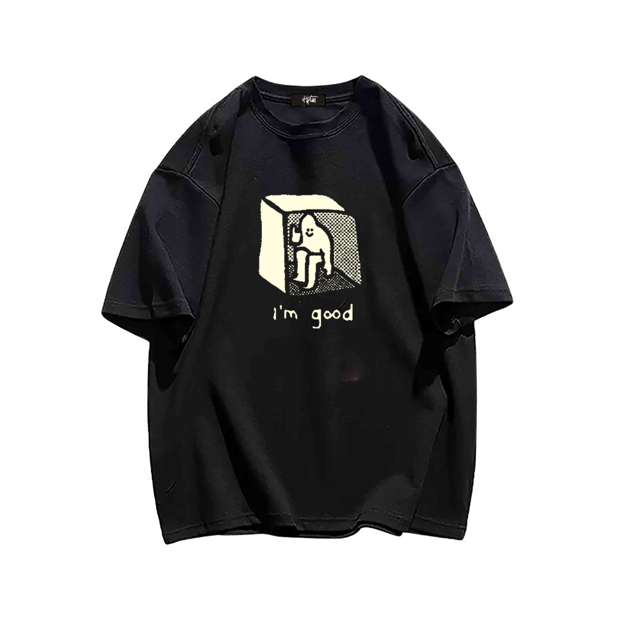 "Casual hip-hop retro high street box man" T-shirt