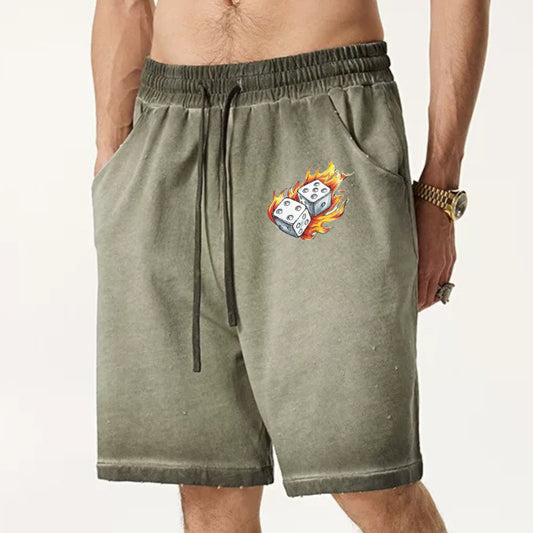 "Cool high street casual flame dice" Shorts