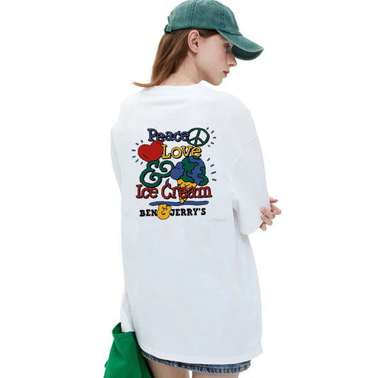 "Casual retro high street cartoon cactus" T-shirt