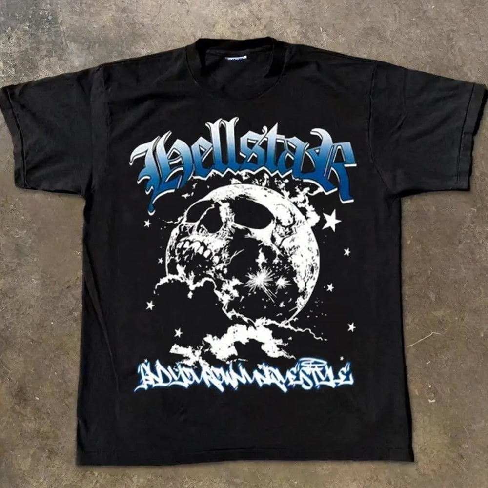 "Cool trend hip hop skull letters high street" T-shirt