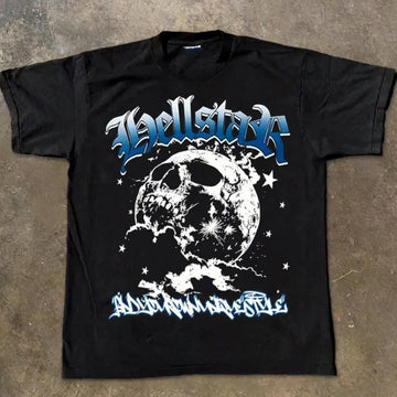 "Cool trend hip hop skull letters high street" T-shirt