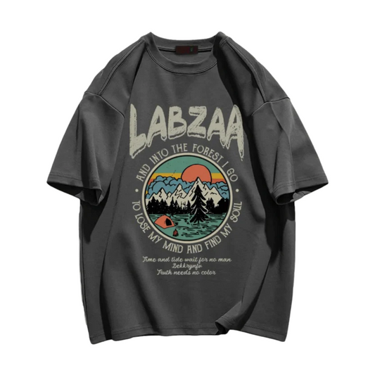 “Cartoon Landscape Graphic” T-shirt