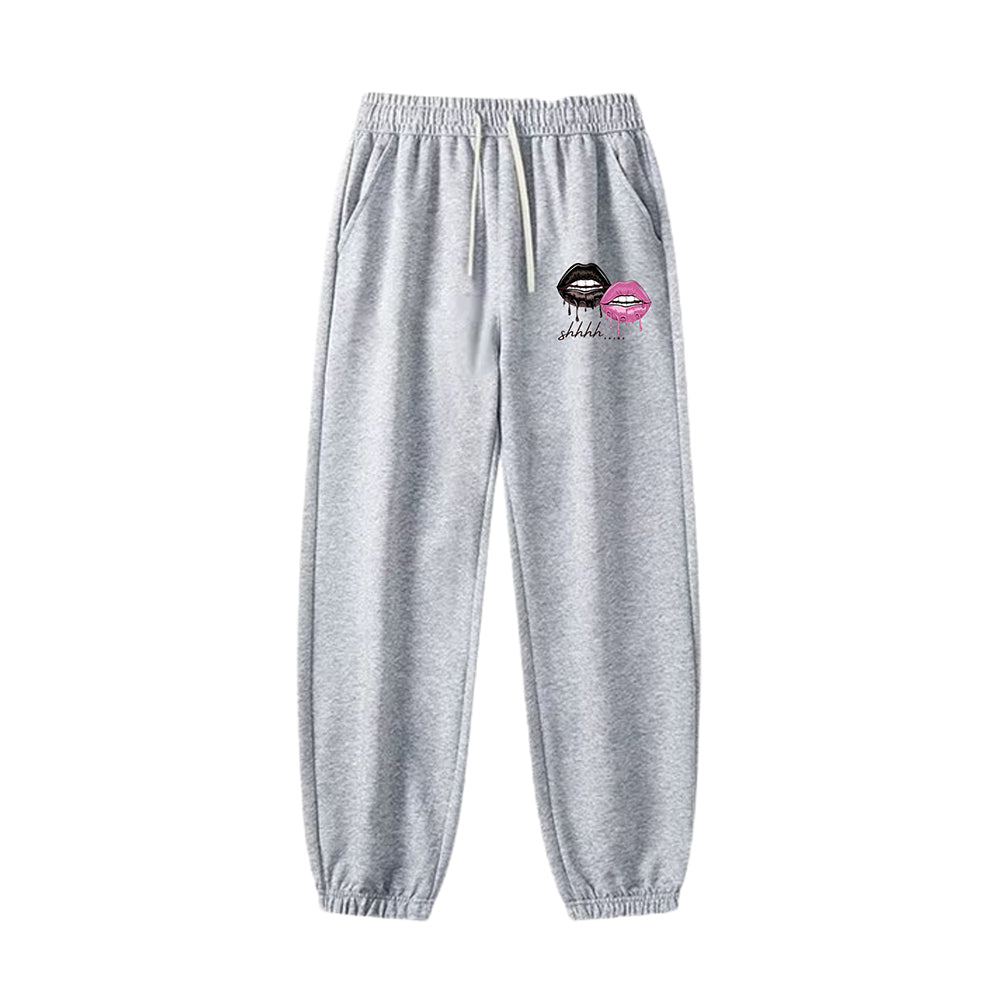 "Casual high street retro cartoon lips simple" Sweatpants