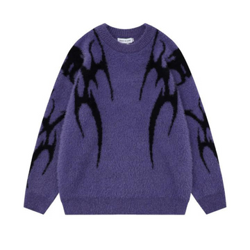 High Street Devil Pattern Jacquard Sweater