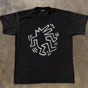 "Cartoon illustration of a funny little man with a long mouth" T-shirt