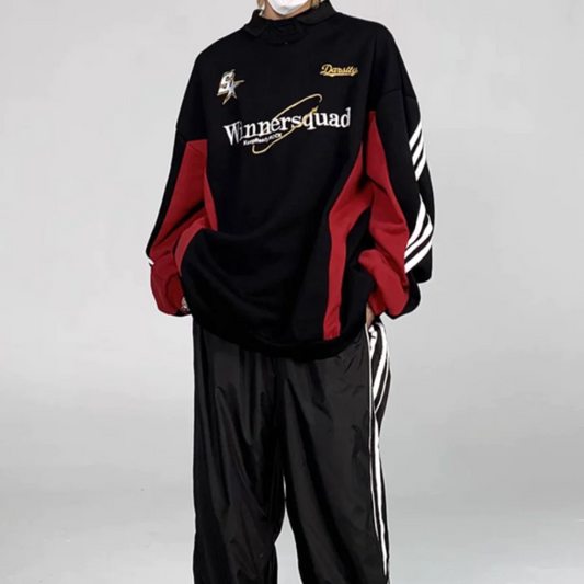 "Contrast Embroidered" Sweatshirt