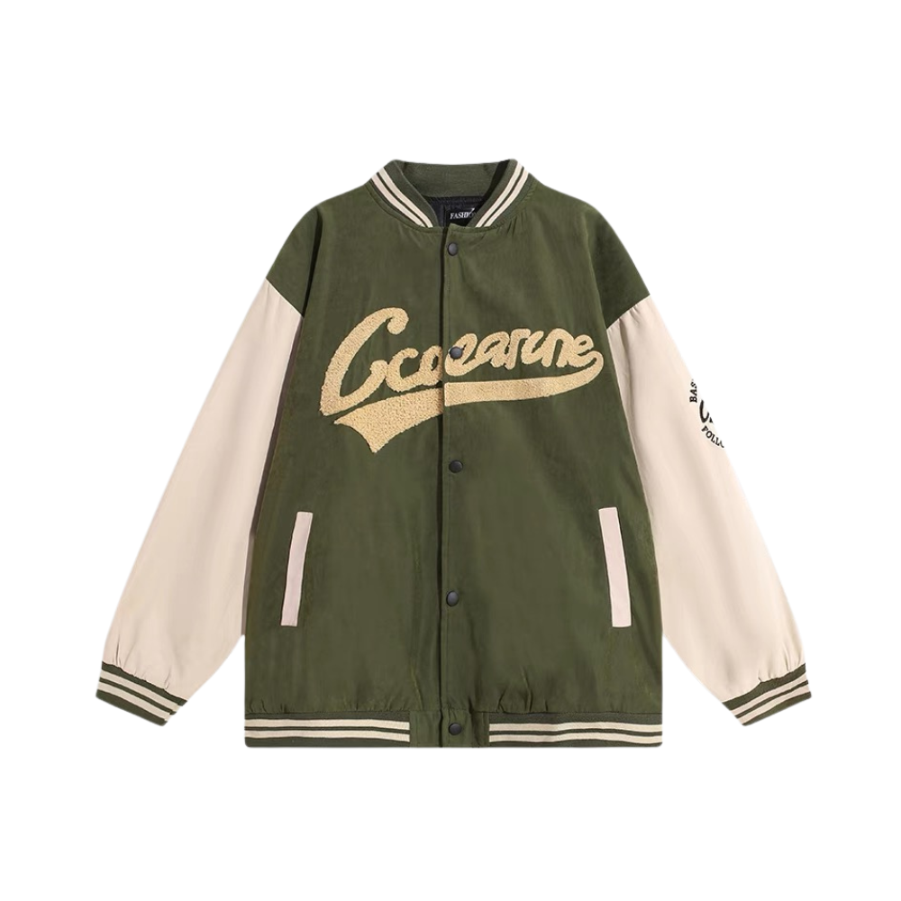 “Deerskin Velvet Baseball Jacket” Jacket