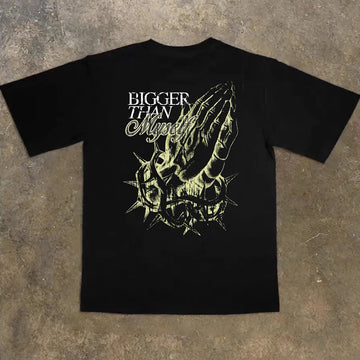 "Street fashion hip-hop retro palms together" T-shirt