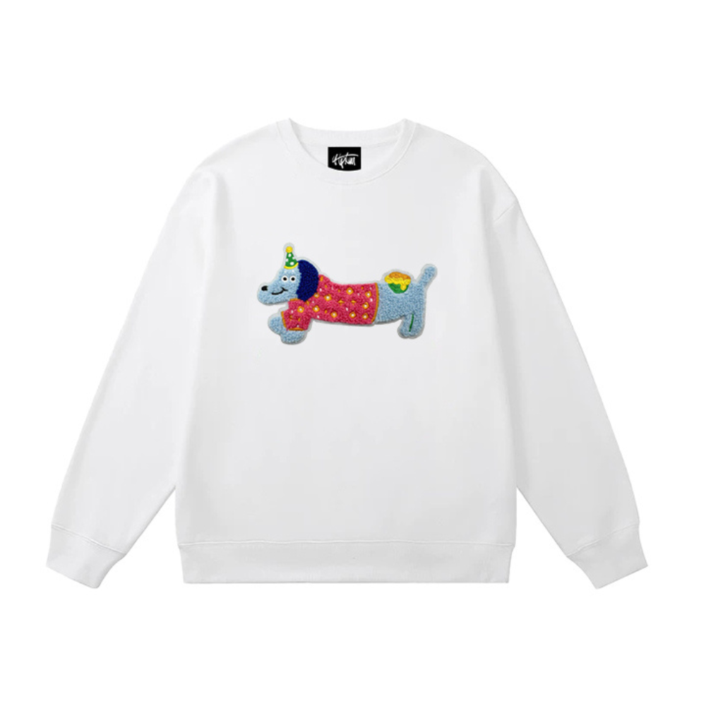 "Embroidered Cutie Puppy" Sweatshirt