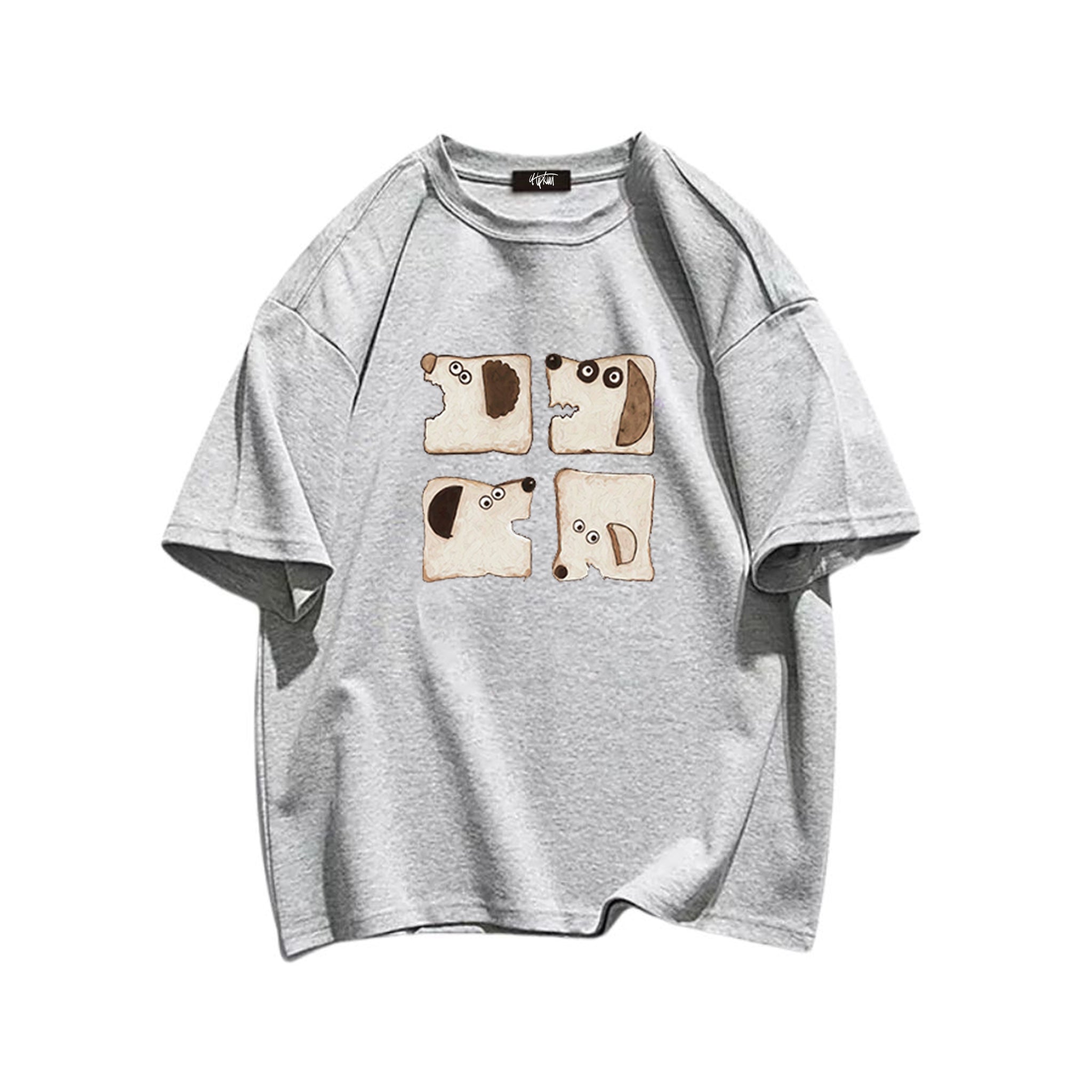 "Casual high street retro cartoon puppy" T-shirt