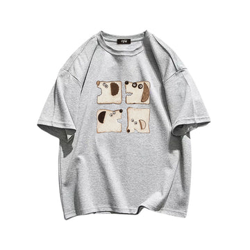 "Casual high street retro cartoon puppy" T-shirt