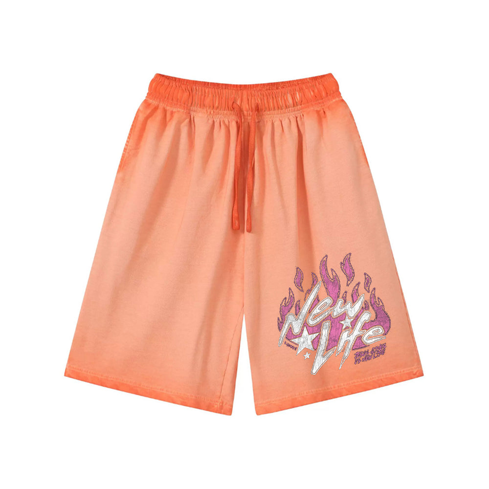 "Casual simple flame letter pattern design" Shorts