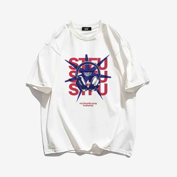 "Simple casual metallic headphones with special design" T-shirt