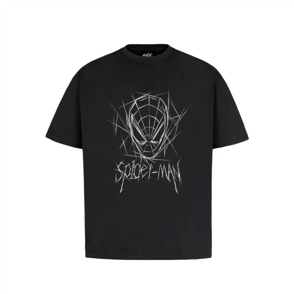 “HG®Cartoon spider head hand drawn print” T-shirt