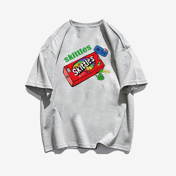 "Casual retro high street cartoon rainbow candy" T-shirt