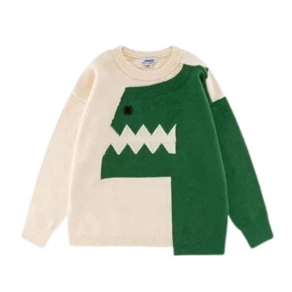 Patchwork Dinosaur Sweater
