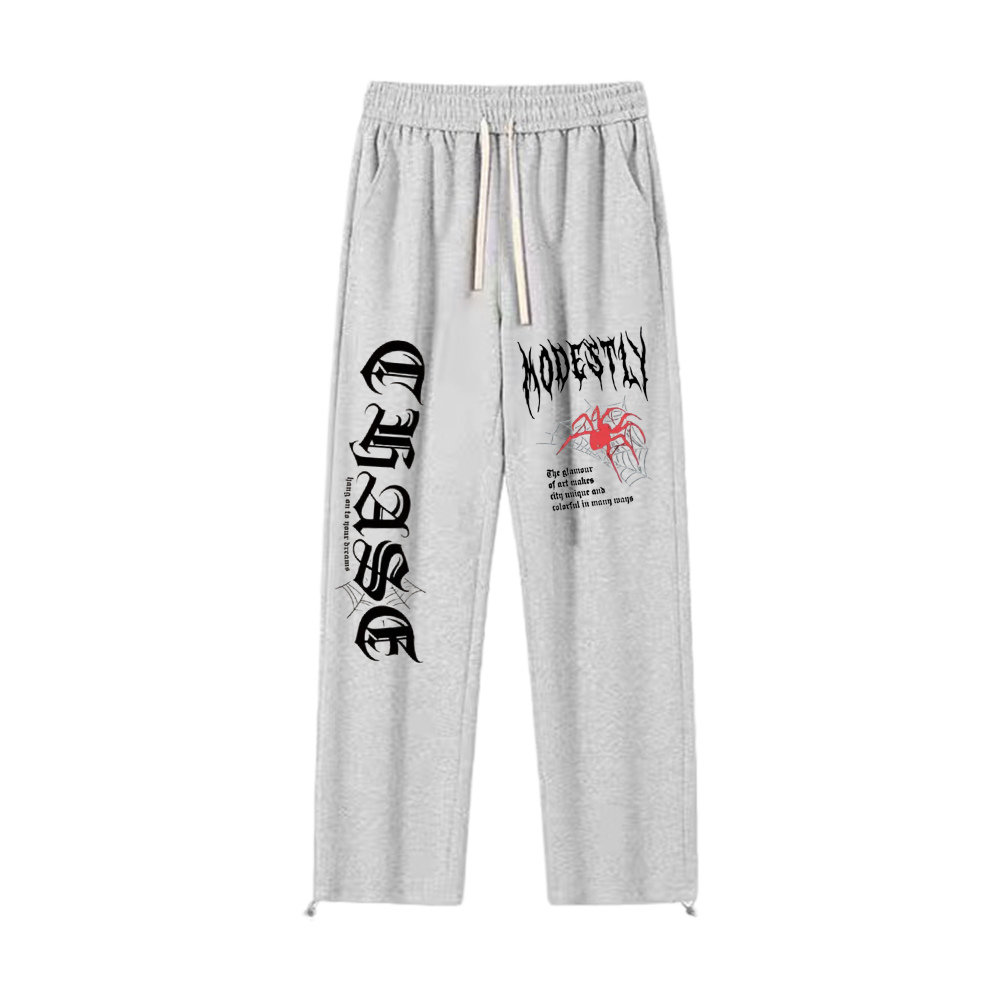 "Trendy casual all-match spider letter puzzle" Sweatpants
