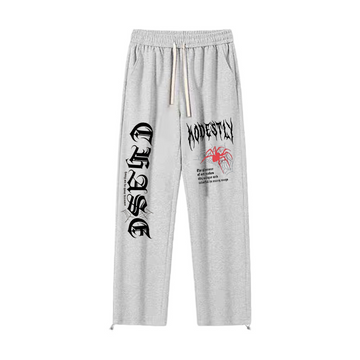 "Trendy casual all-match spider letter puzzle" Sweatpants
