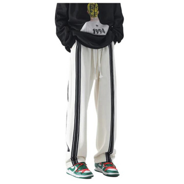 "Black and White Striped" Sweatpants