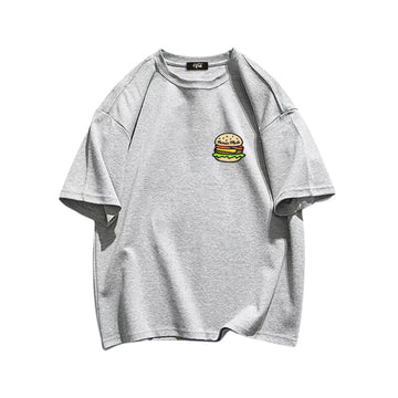 "Casual hip-hop retro high street cartoon hamburger" T-shirt