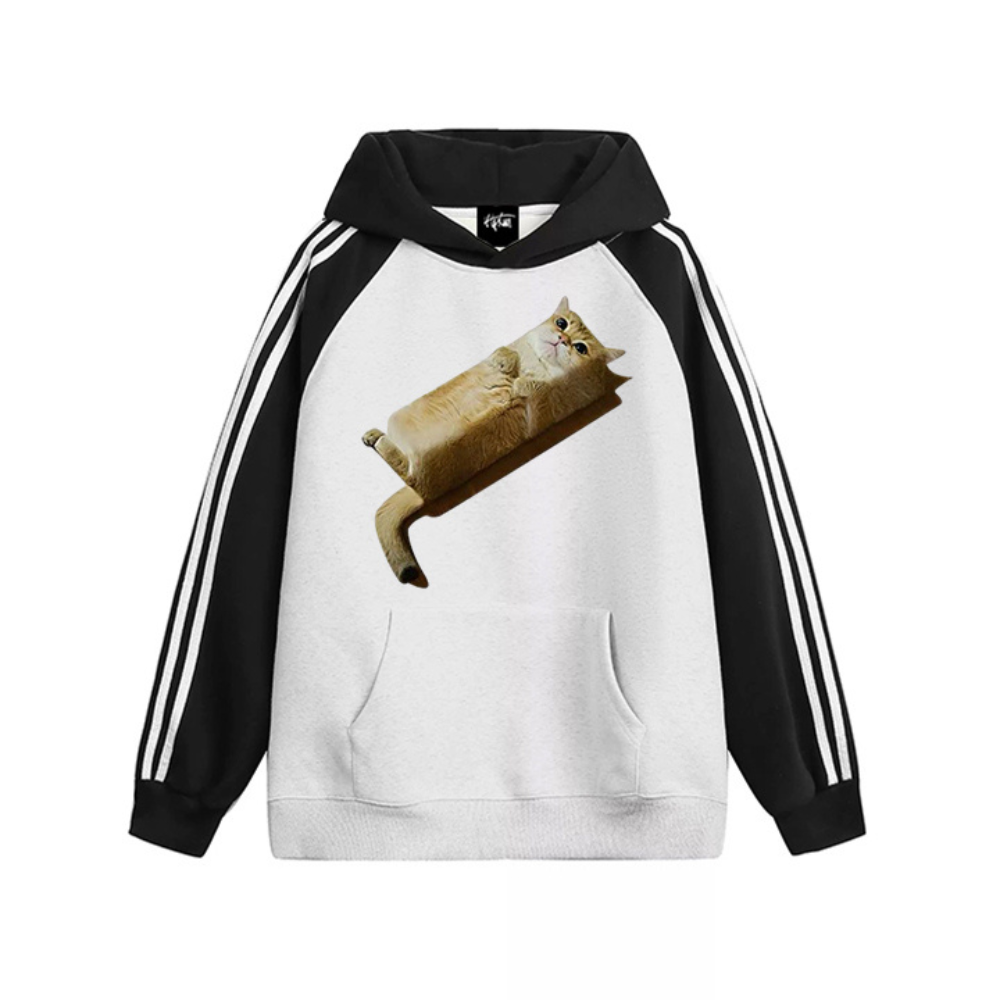 "Square Lazy Cat” Hoodie