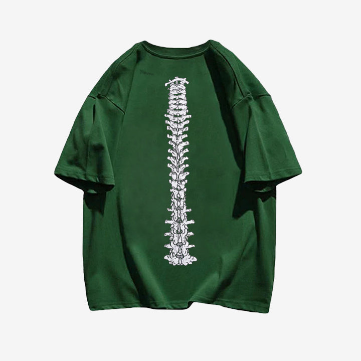 "Casual hip hop retro high street lumbar vertebra cartoon" T-shirt