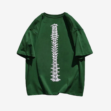 "Casual hip hop retro high street lumbar vertebra cartoon" T-shirt