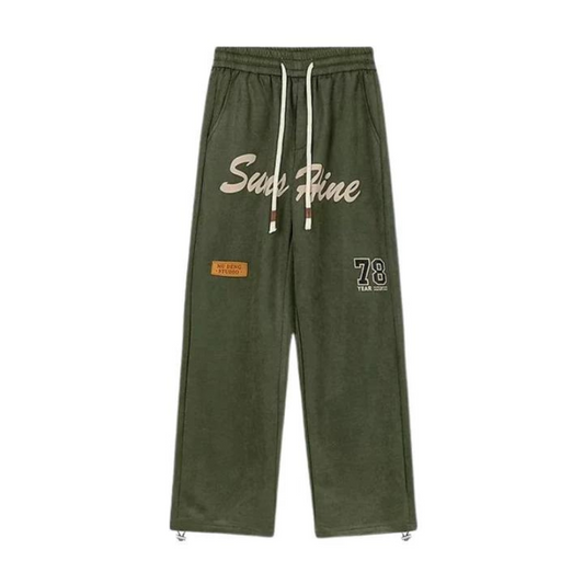 "Vintage Letter Print" Sweatpants