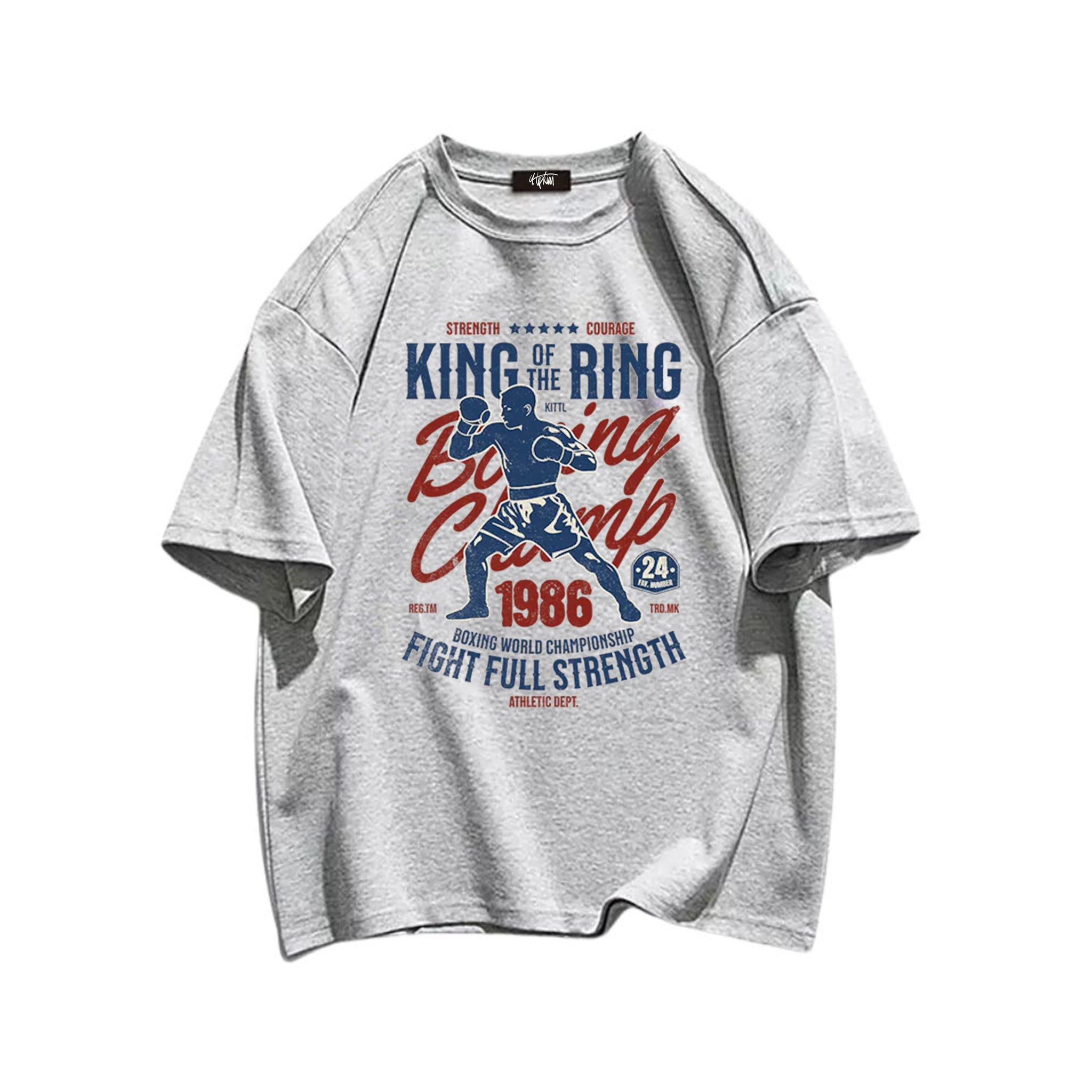 "High street casual retro cartoon boxing man poster" T-shirt