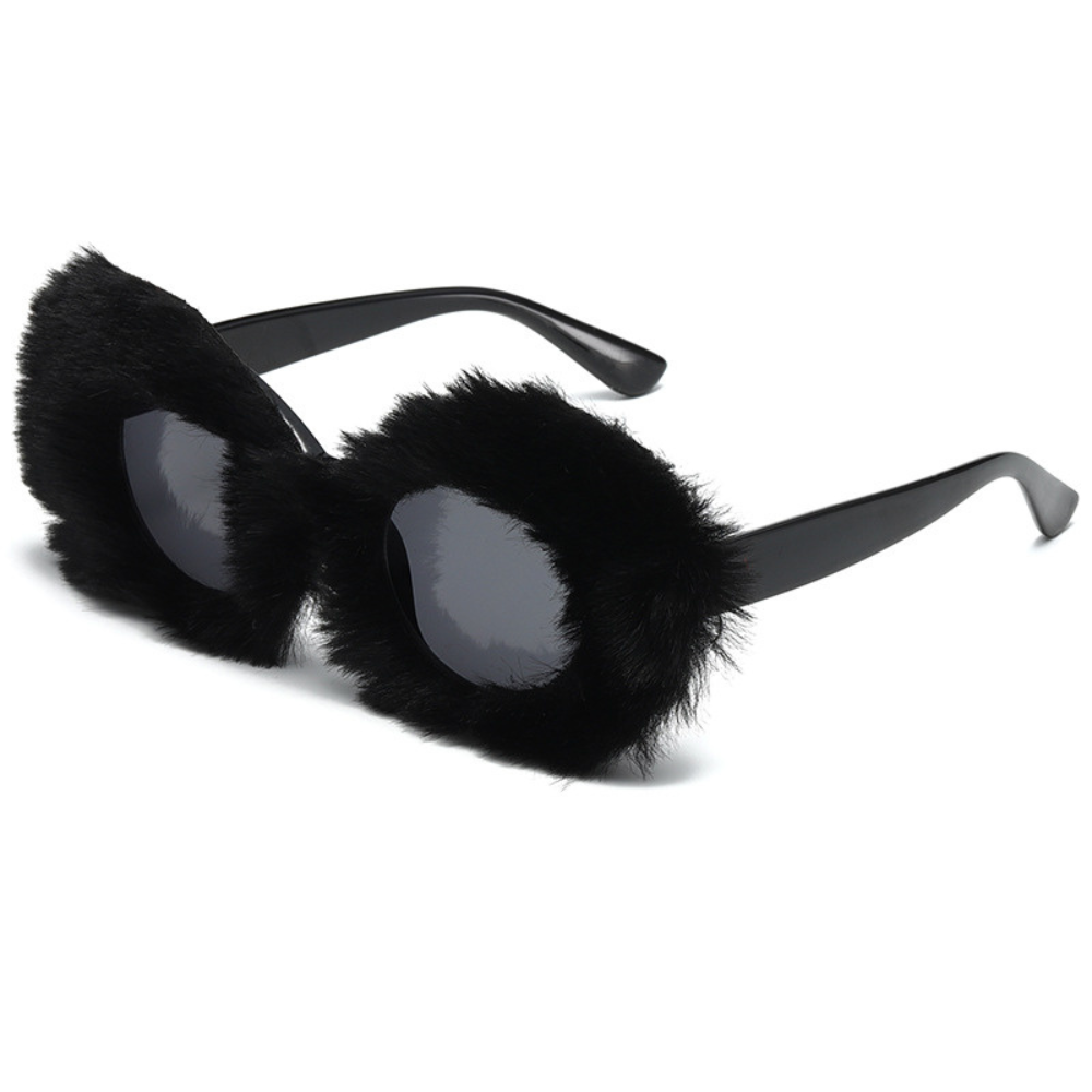 "Y2K Plush Personalized Cat Eye"Glasses