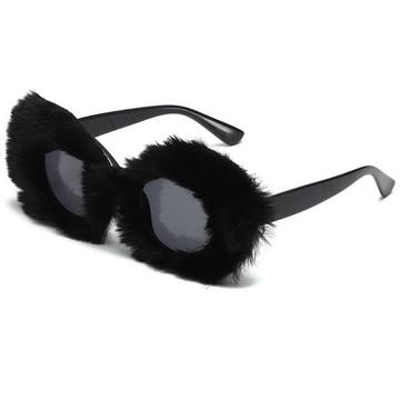 "Y2K Plush Personalized Cat Eye"Glasses