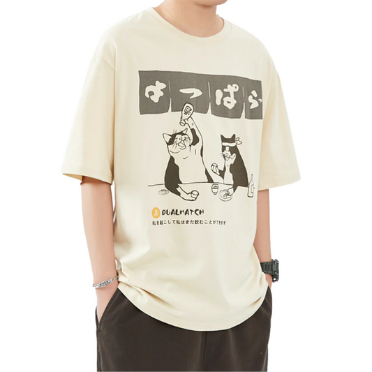 “Urban Cartoon Cat Graphic” T-shirt