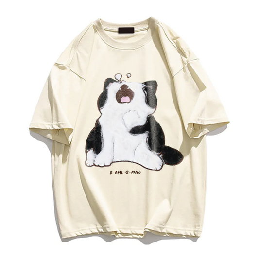 “Lazy Cat D ”T-shirt
