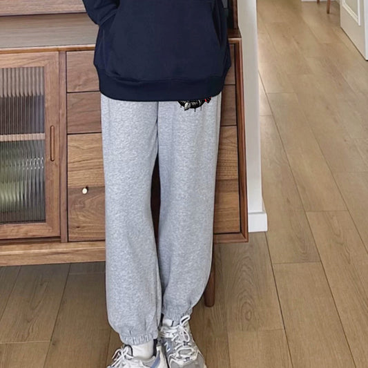 "Casual high street retro cartoon lip bite flower" Sweatpants