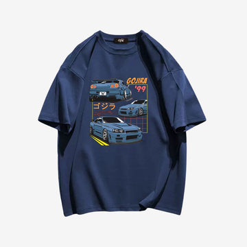 "Japanese cartoon retro car culture" T-shirt