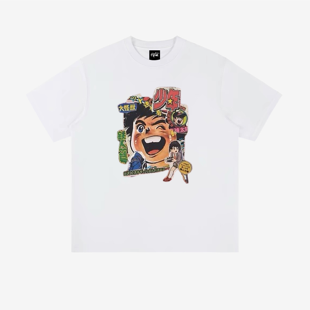 “Japanese boy happy cartoon poster print” T-shirt