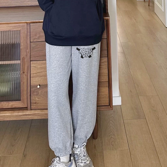 "Casual high street retro simple cartoon pistol letters" Sweatpants