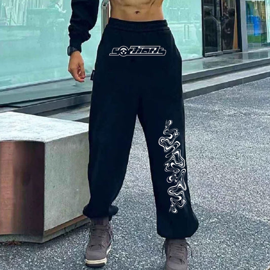 "Casual high street cartoon racing cool" Sweatpants