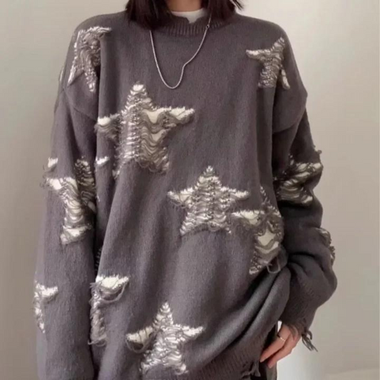 Casual Hollow Hole Stars Sweater