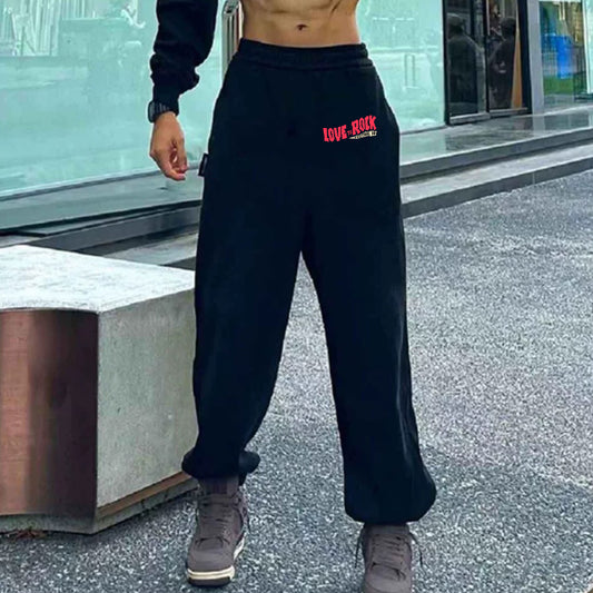 "Casual high street retro letters cartoon simple" Sweatpants