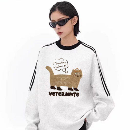 “Simple niche design cat dialogue” Sweatshirt