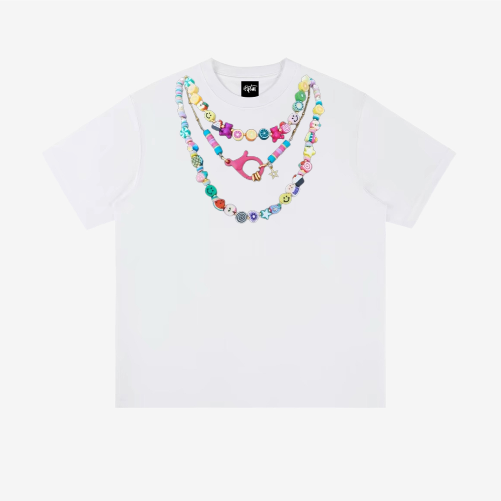 “Niche design dopamine necklace print” T-shirt
