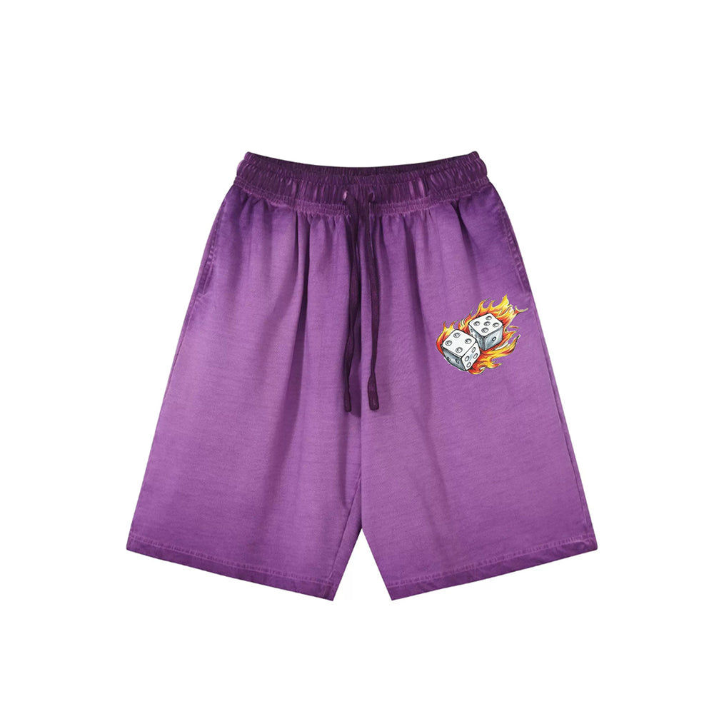 "Cool high street casual flame dice" Shorts