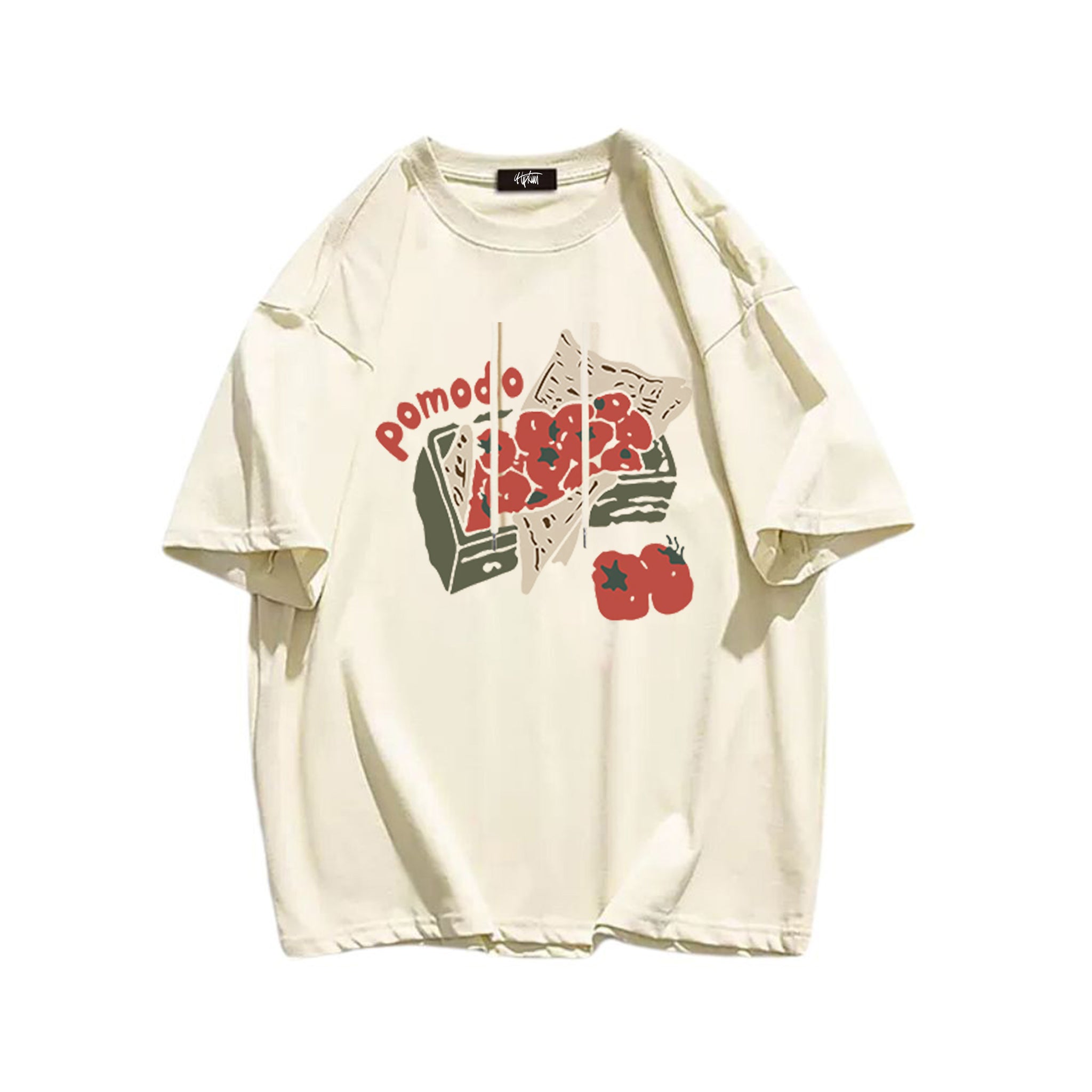 "Casual high street retro cartoon tomato fruit frame" T-shirt